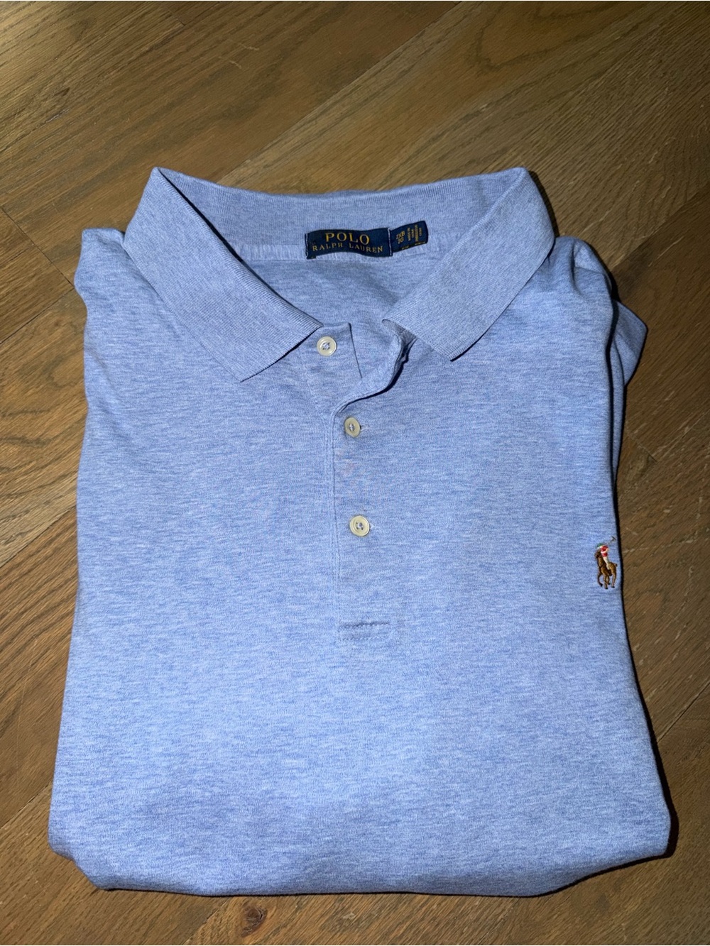 Polo Ralph Lauren Men's Light Blue Short Sleeve Polo Size 2XB 100% cotton